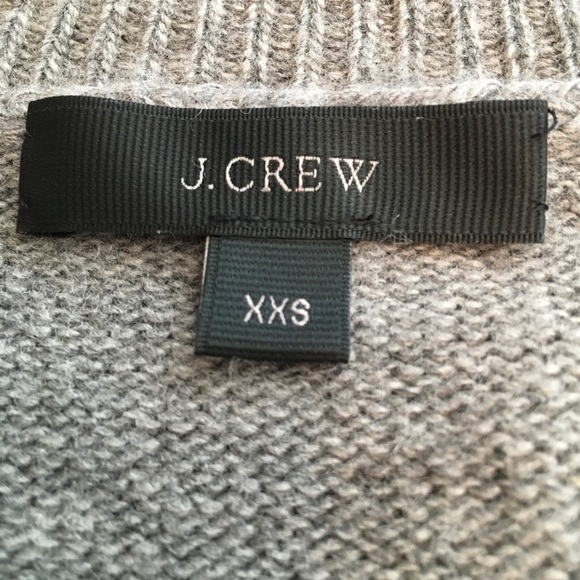 J CREW GRAY KNIT with LEATHER ELBOW PATCHES - Picture 8 of 8